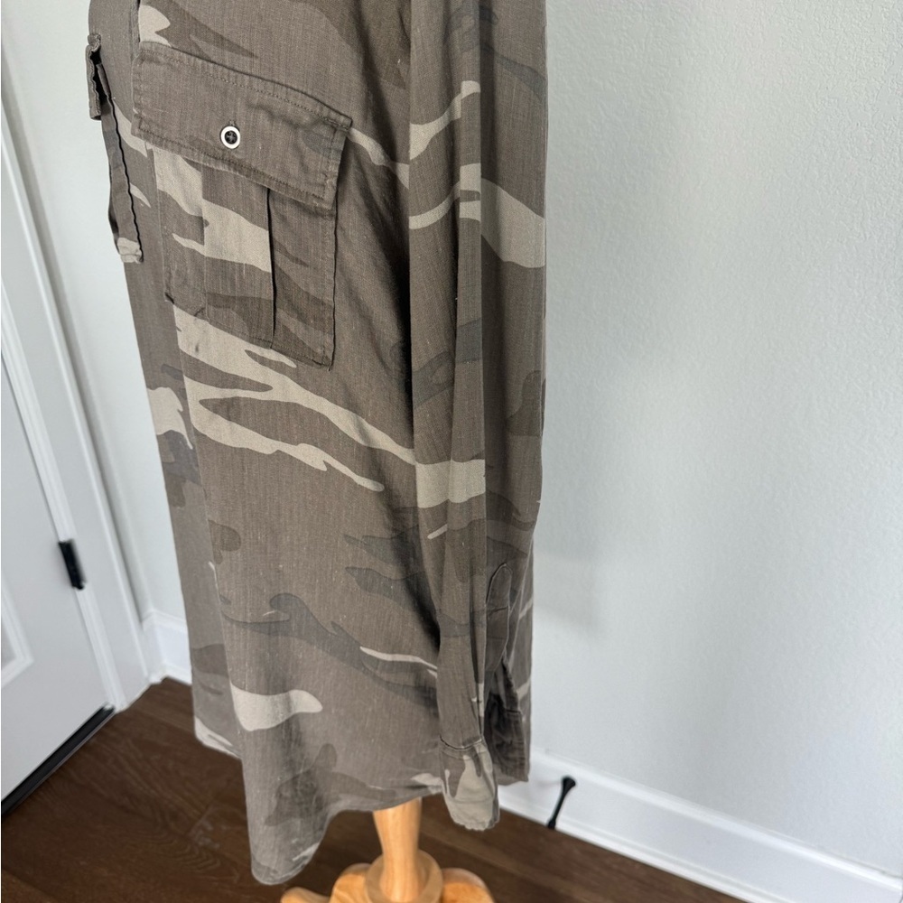Rails Lennon Camo Linen Blend Buttondown Shirt Dr… - image 6